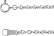 10K White Gold 2.2 mm Cable 24" Chain