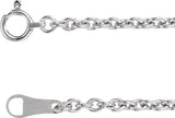 10K White Gold 2.2 mm Cable 24" Chain