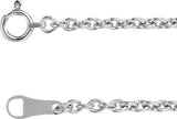 18K White Gold 2.2 mm Cable 20" Chain