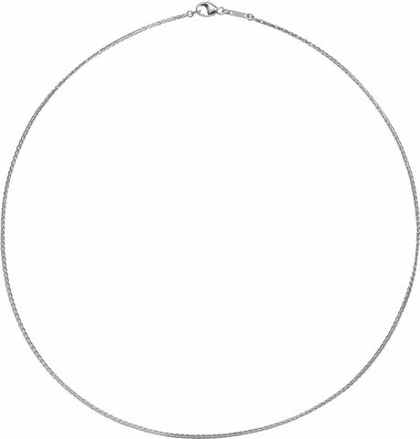 10K White Gold 1.2 mm Wheat 20" Chain