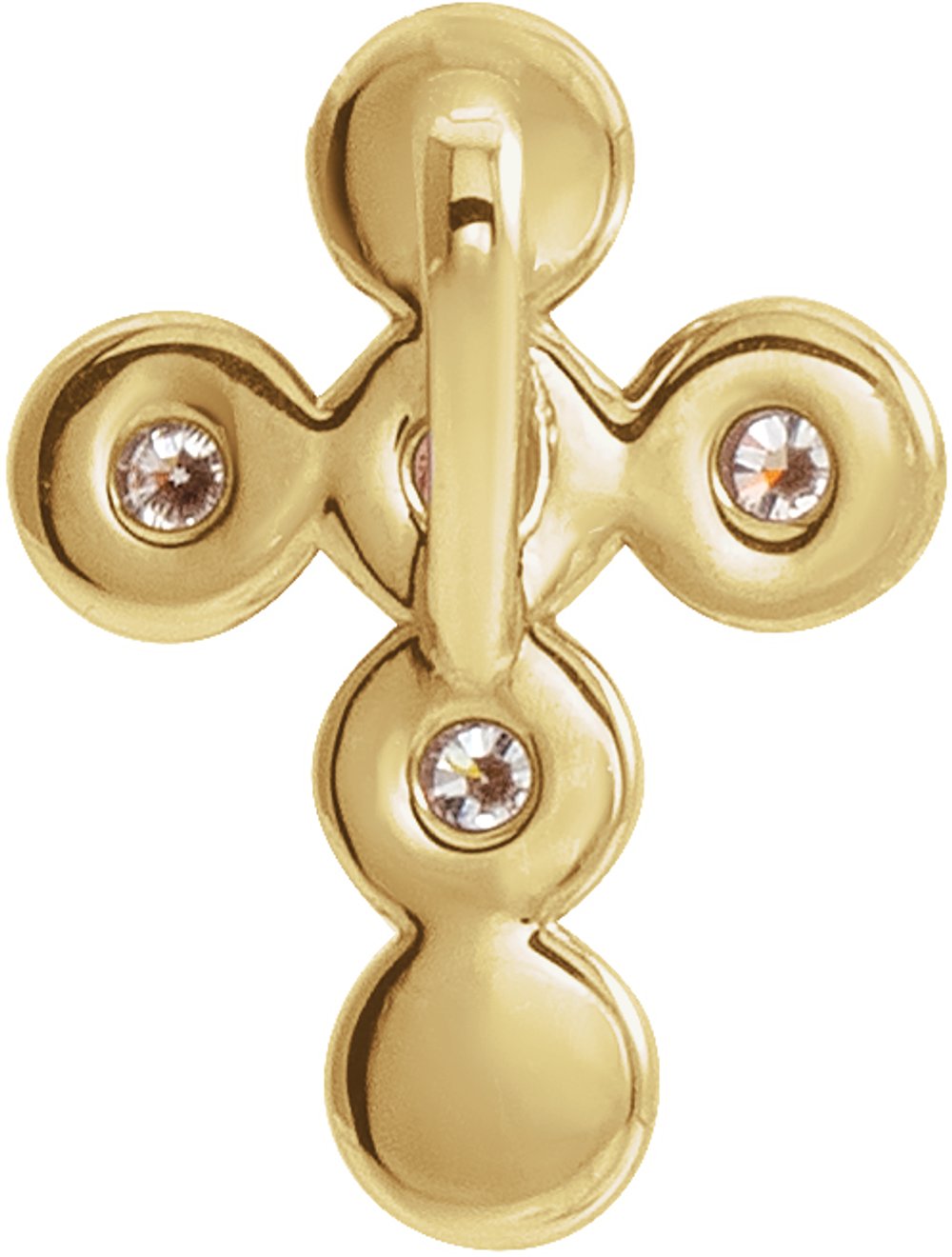 14K Yellow Gold 1/6 CTW Natural Diamond Cross Pendant