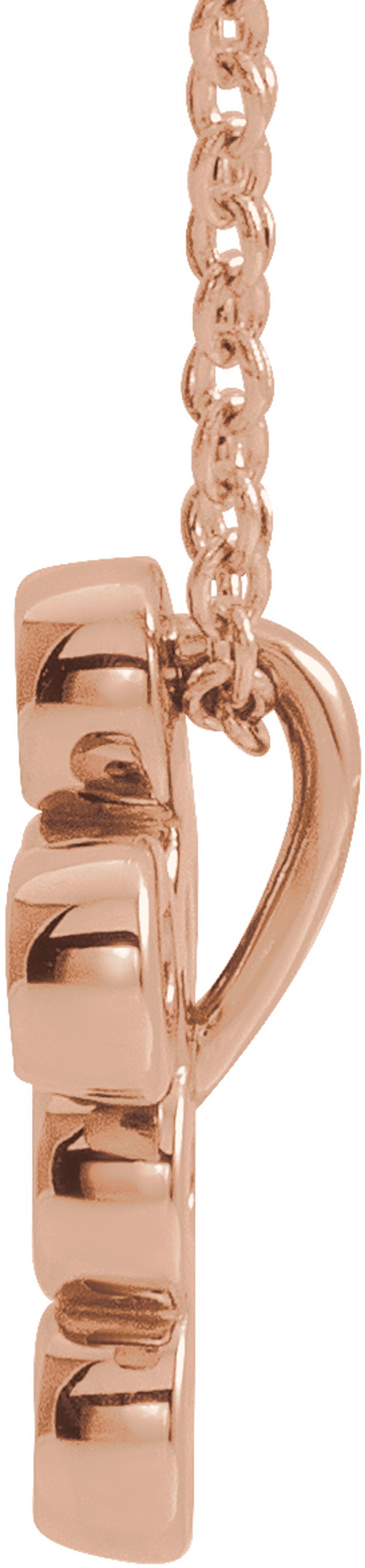 14K Rose 1/6 CTW Natural Diamond Cross 16-18" Necklace