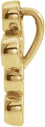 14K Yellow Gold 1/6 CTW Natural Diamond Cross Pendant