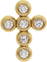 14K Yellow Gold 1/6 CTW Natural Diamond Cross Pendant