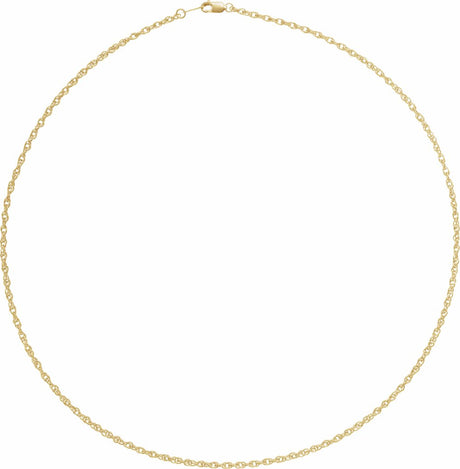 18K Yellow 2 mm Rope 18" Chain
