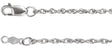 10K White 1.75 mm Rope 18" Chain