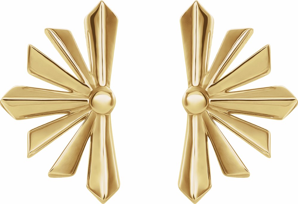 14K Yellow Pair Star Earring