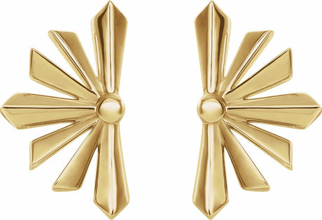 14K Yellow Pair Star Earring