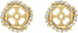 14K Yellow 1/4 CTW Natural Diamond Halo-Style Earring Jackets