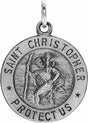 Sterling Silver 15 mm St. Christopher Medal  