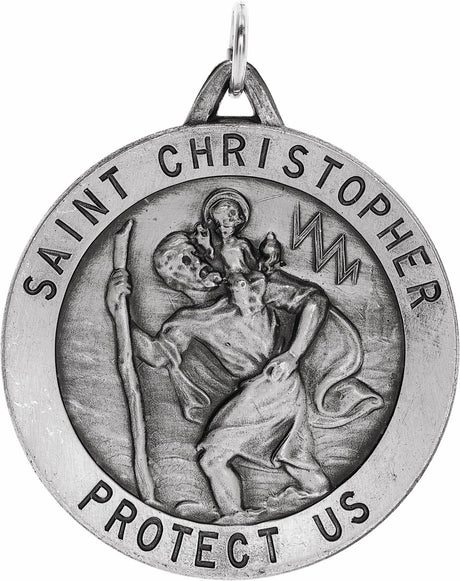 Sterling Silver 33 mm St. Christopher Medal  