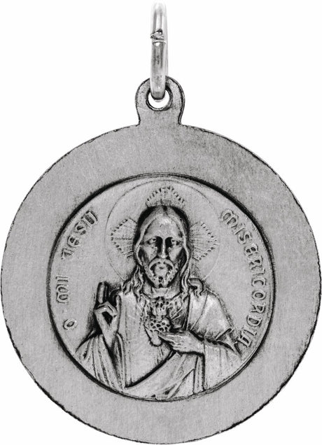 Sterling Silver 22 mm Scapular Medal  