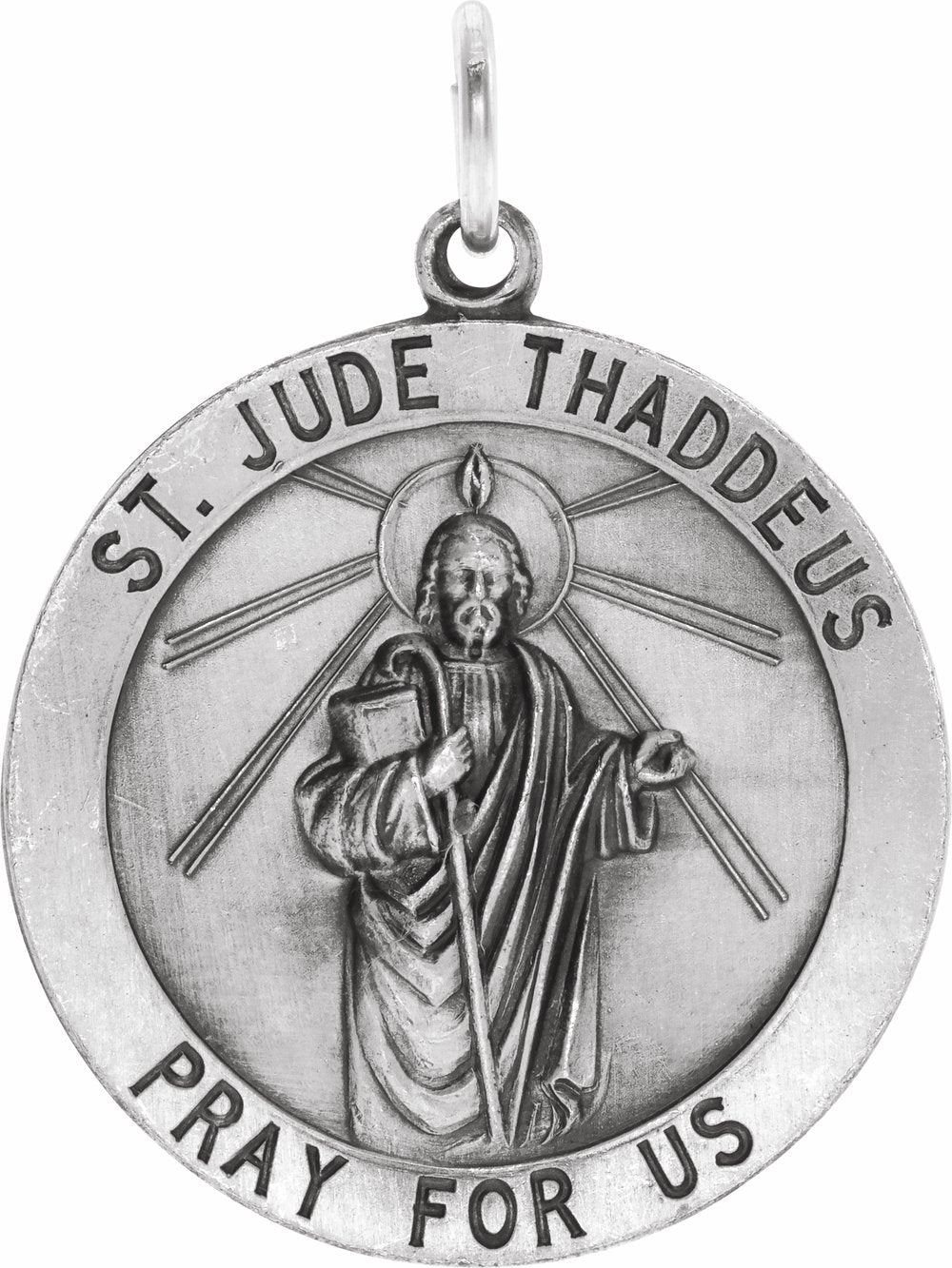 Sterling Silver 25 mm St. Jude Thaddeus Medal  