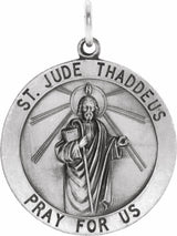 Sterling Silver 25 mm St. Jude Thaddeus Medal  