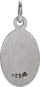 Sterling Silver 12x9 mm St. Christopher Medal  