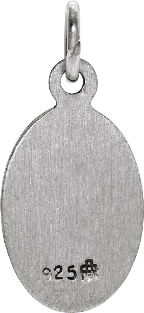 Sterling Silver 12x9 mm St. Christopher Medal  
