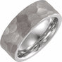 18K White Gold PVD Tungsten 8 mm Comfort-Fit Flat Band Size 7