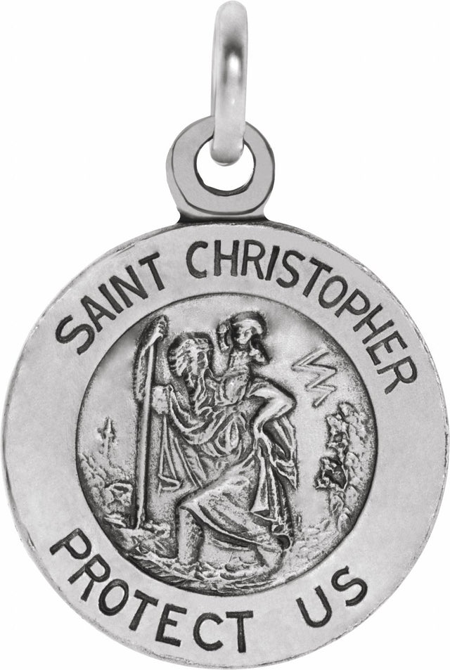 Sterling Silver 8 mm St. Christopher Medal