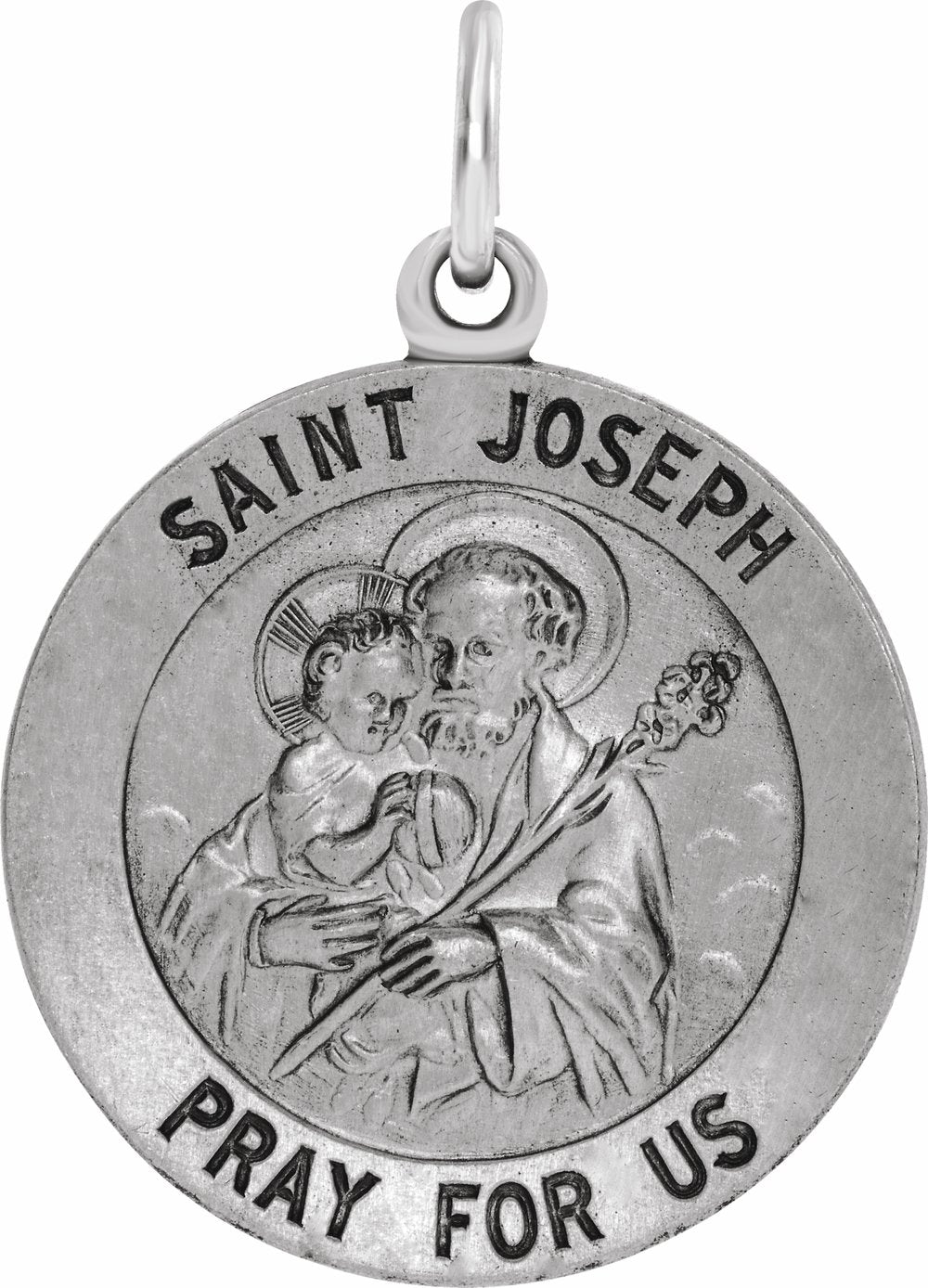 Sterling Silver 22 mm St. Joseph Medal  