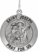 Sterling Silver 22 mm St. Joseph Medal  