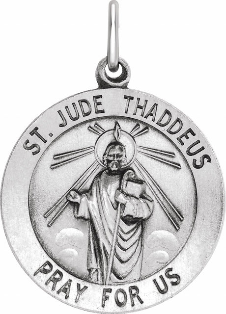 Sterling Silver 22 mm St. Jude Thaddeus Medal  