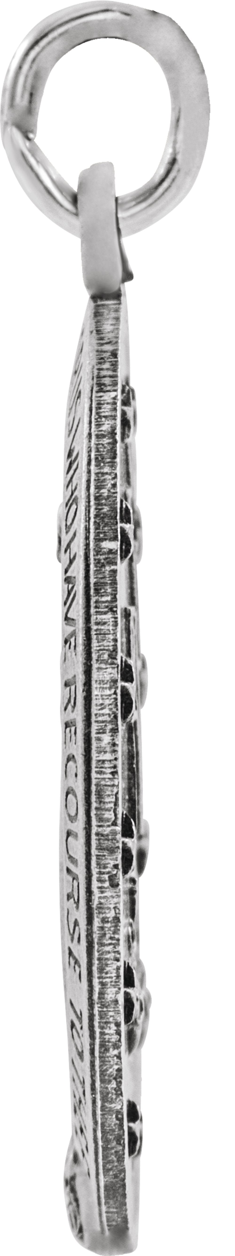 Sterling Silver 19x14 mm Oval Miraculous Medal 