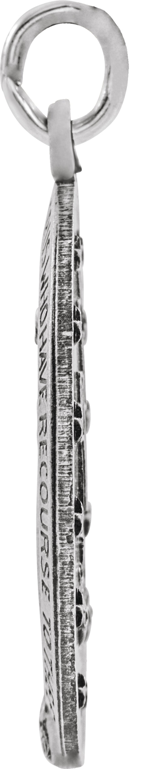 Sterling Silver 19x14 mm Oval Miraculous Medal 