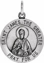 Sterling Silver 18 mm St. James Medal