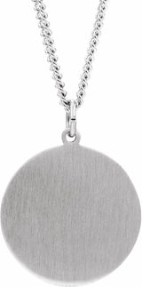 Sterling Silver 18 mm Round St. Florian Medal 18" Necklace