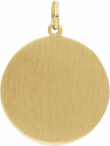 14K Yellow 12 mm Round St. Florian Medal