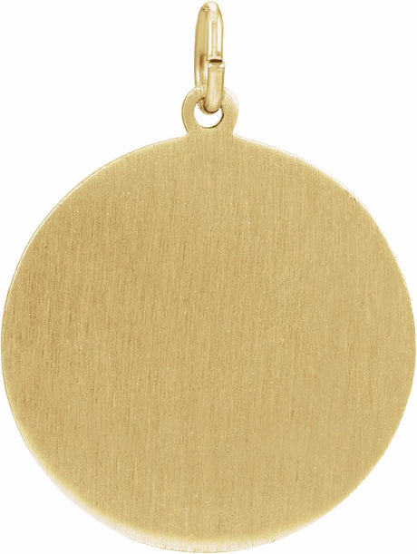 14K Yellow 22 mm Round St. Florian Medal