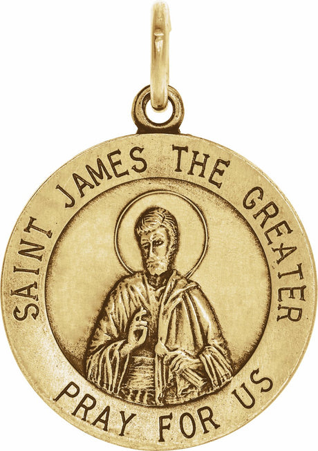 14K Yellow 18 mm St. James Medal