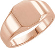 14K Rose Gold 9x7 mm Octagon Signet Ring