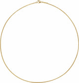 10K Yellow 1.2 mm Wheat 20" Chain