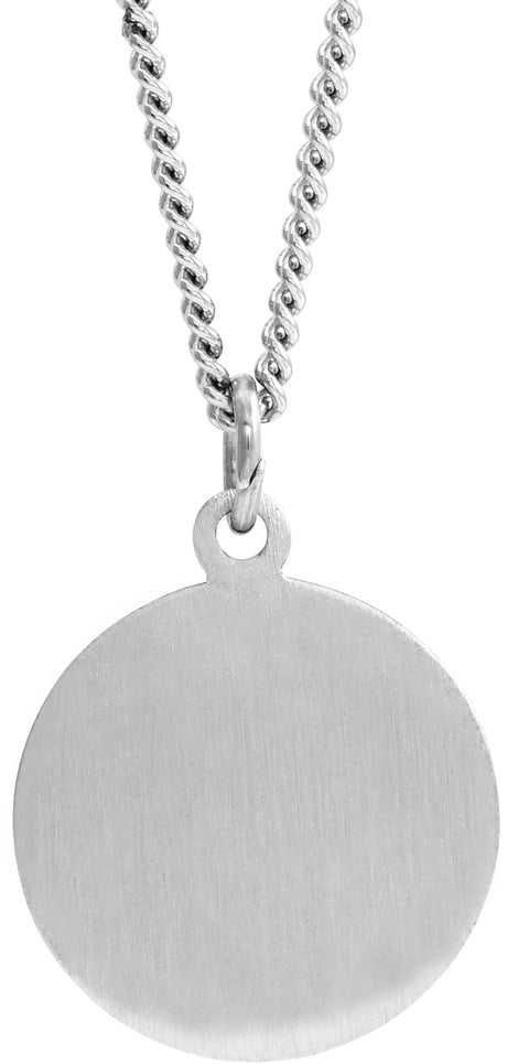 Sterling Silver 15 mm St. Anthony Medal 18" Necklace