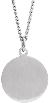 Sterling Silver 15 mm St. Anthony Medal 18" Necklace