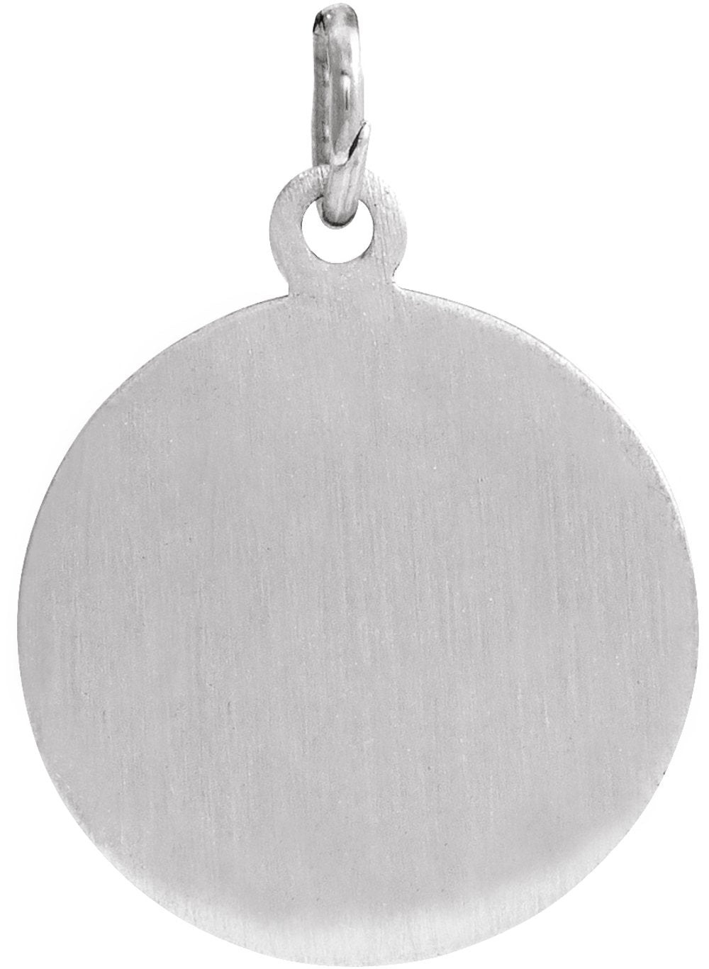 14K White 18 mm St. Anthony Medal