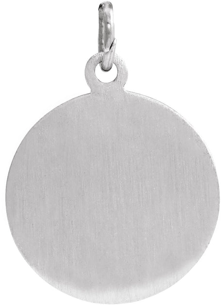 14K White 15 mm St. Anthony Medal