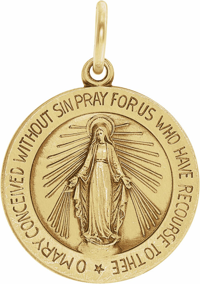 18K Yellow 22 mm Miraculous Medal