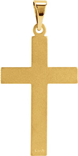 14K Yellow 21.5x12 mm Cross Pendant