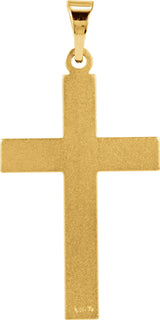 14K Yellow 22x14 mm Cross Pendant