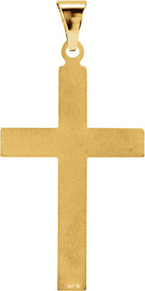 14K Yellow 28x18 mm Cross Pendant