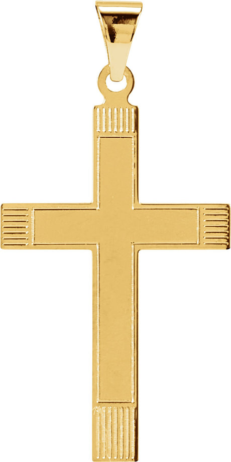 14K Yellow 28x18 mm Cross Pendant