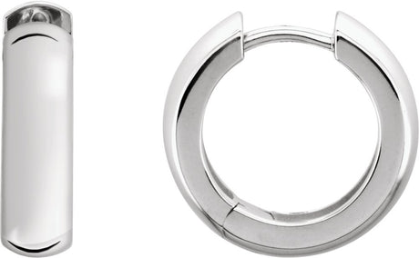 Sterling Silver 16 mm Hinged Hoop Earrings