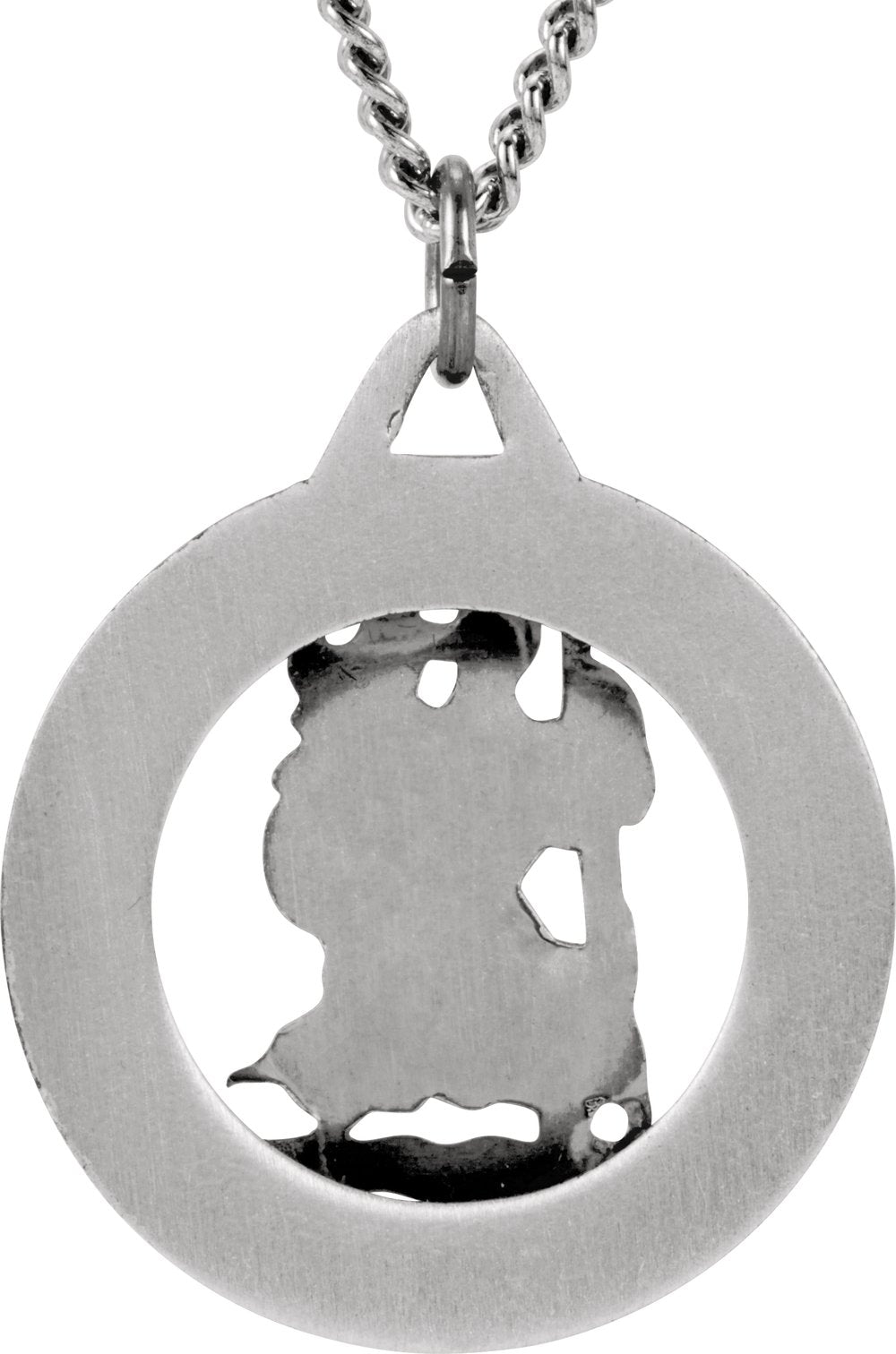 Sterling Silver 25.25 mm St. Christopher Medal 24" Necklace