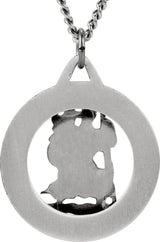 Sterling Silver 25.25 mm St. Christopher Medal 24" Necklace