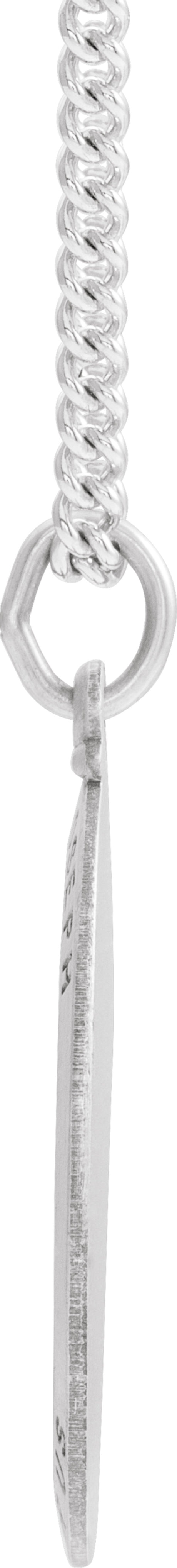 Sterling Silver 25x18 mm St. Joseph 24" Necklace