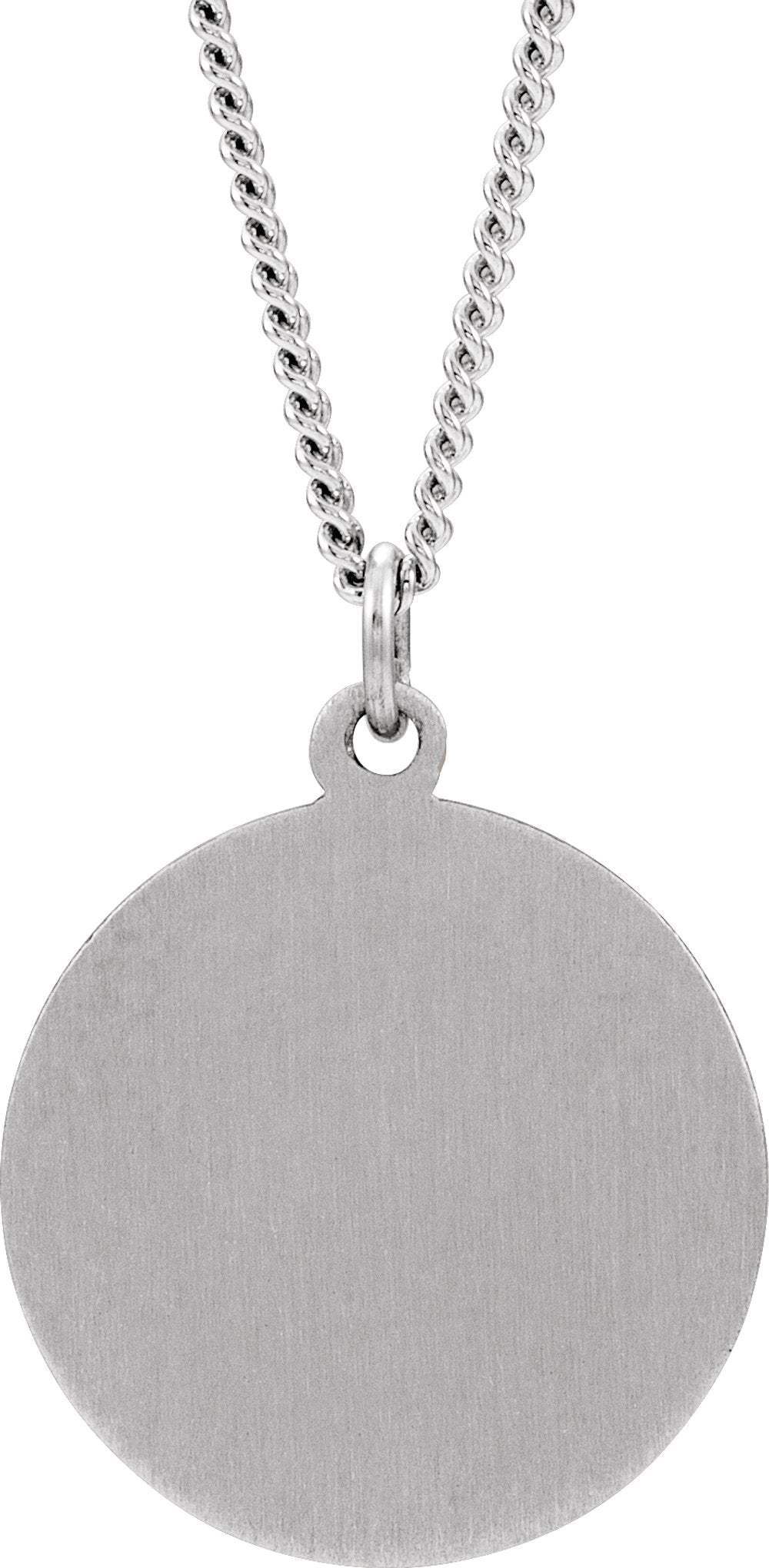 Sterling Silver 18 mm St. Anthony Medal 18" Necklace
