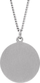 Sterling Silver 18 mm St. Anthony Medal 18" Necklace
