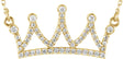 14K Yellow Gold 1/5 CTW Natural Diamond Crown 16" Necklace
